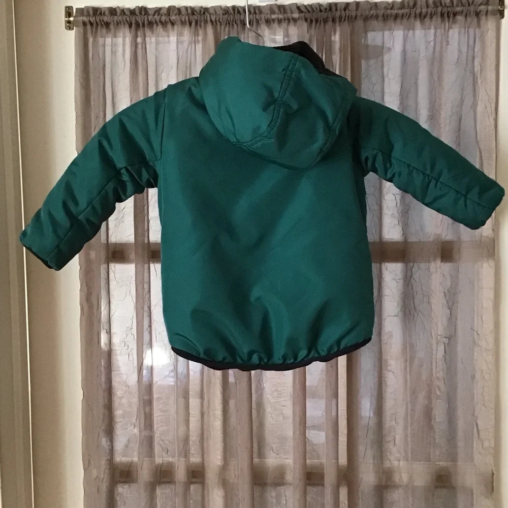 Kids Green Puffer Jacket - Picture 2 of 4